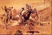 Charles M Russell The Getaway Spain oil painting reproduction